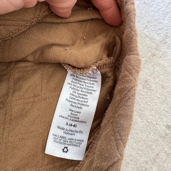 Quilted Diamond Pullover Sweatshirt JOYSPUN Brown S Soft Luxe Lounge cottagecore - Picture 8 of 11